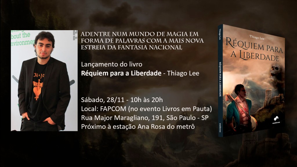 28/11: Lançamento de “Réquiem para a Liberdade” em São&nbsp;Paulo.